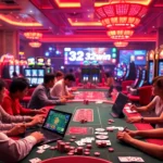 Players engaging in thrilling games on Nhà Cái 32win's online casino interface, showcasing vibrant betting excitement.