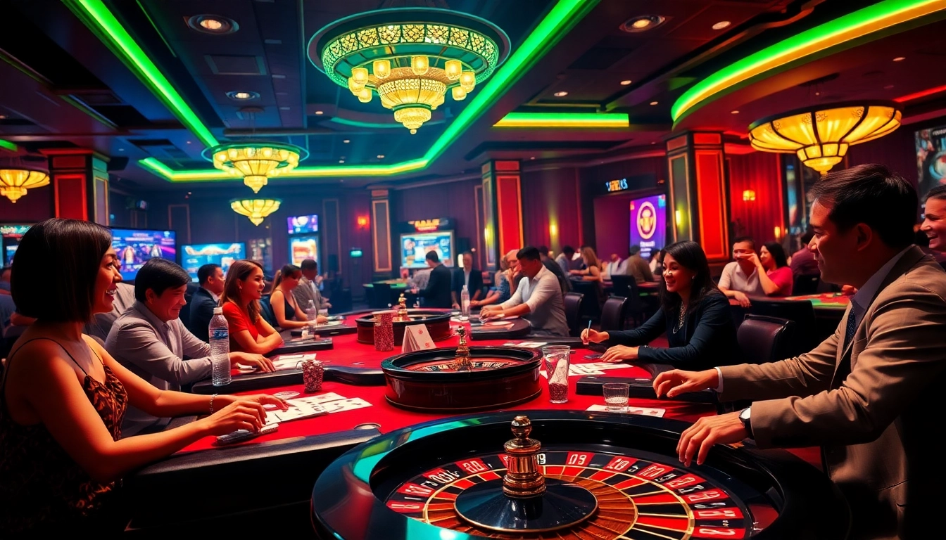 Experience the thrill of gambling at https://okfuntb.com/ with vibrant casino tables and excited players.