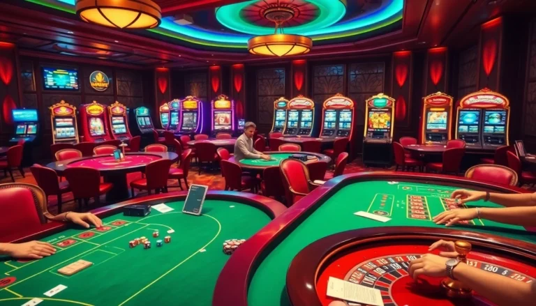 Experience the thrill of winning at https://ibet.gold/ with vibrant casino tables, lively players, and colorful slot machines.