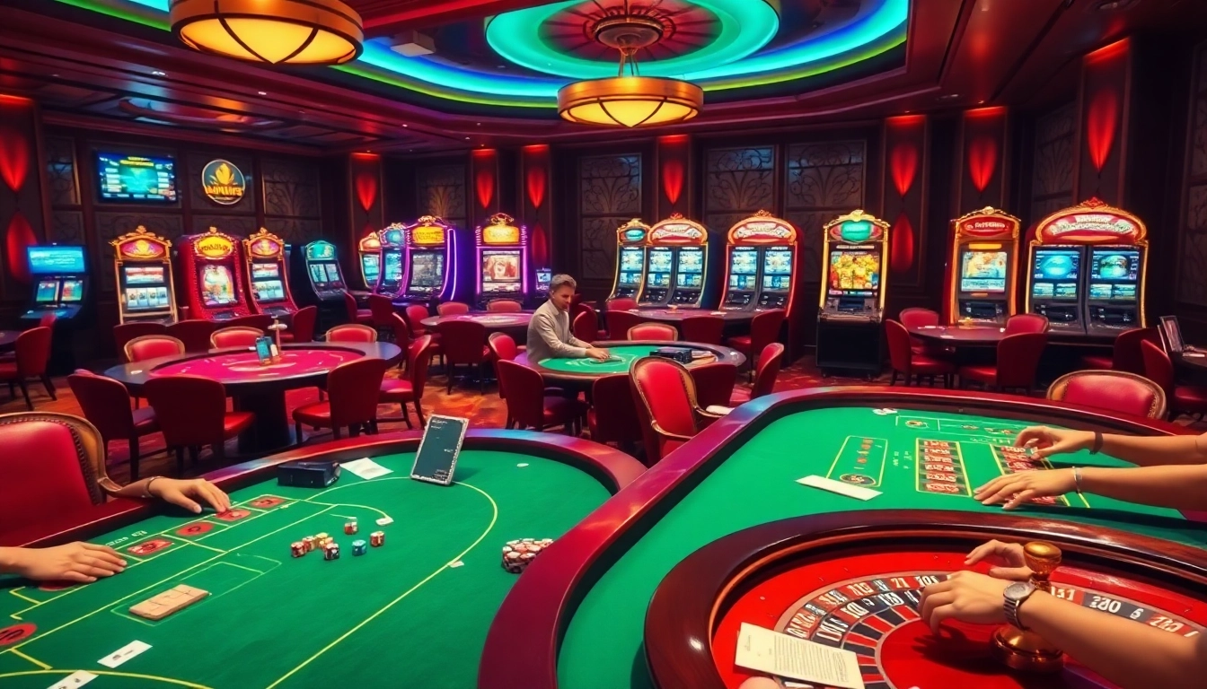 Experience the thrill of winning at https://ibet.gold/ with vibrant casino tables, lively players, and colorful slot machines.