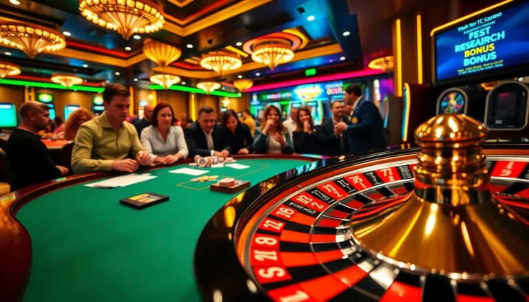 Experience thrilling casino action at https://researchltc.com/, with players engaged in high-stakes poker and roulette excitement.