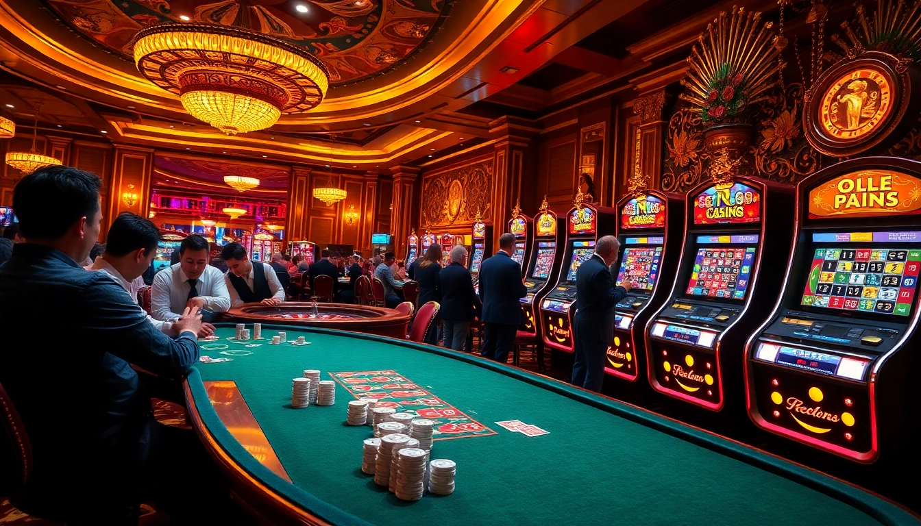 Explore thrilling gambling excitement with https://789f.living/ as players engage at roulette and poker tables in an energetic casino setting.
