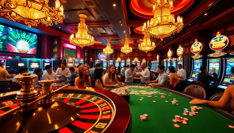 Dive into the gaming excitement at https://kkwinb.com/ with players reveling around a roulette wheel.