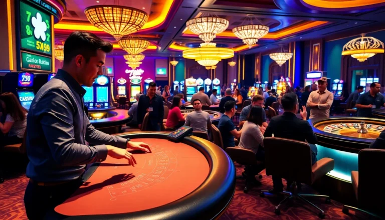 Experience the thrilling excitement of gaming at tại 789win with dealers and players engaged in high-stakes action.