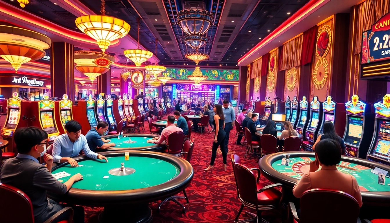 Experience the thrill of winning big at tại 789win with vibrant casino tables filled with players.